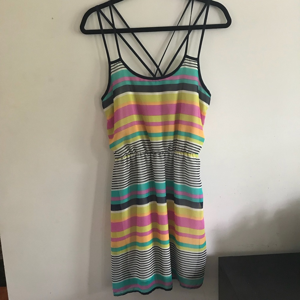 Colorful striped dress